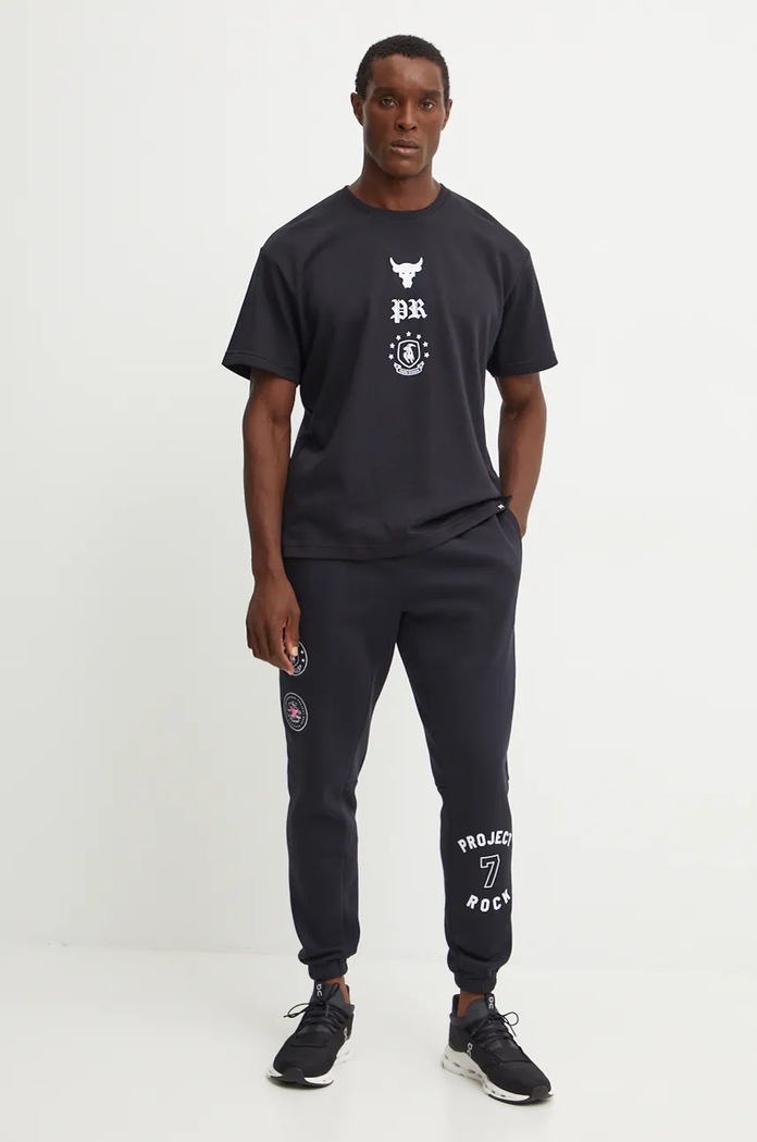 Тениска за трениране Under Armour Project Rock 1386880 черен AW24