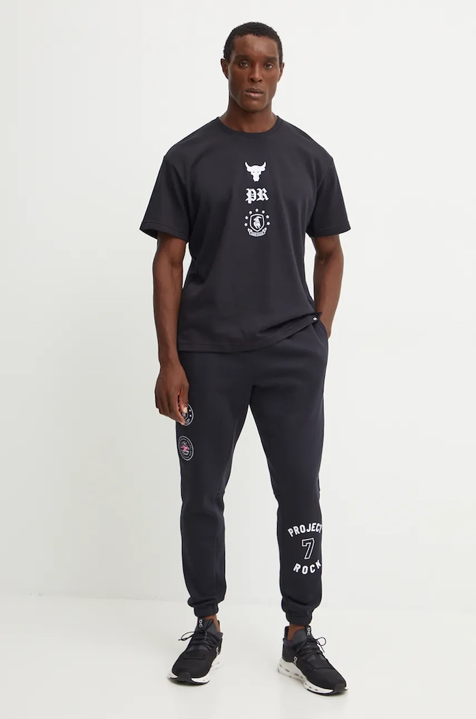 Тениска за трениране Under Armour Project Rock 1386880 черен AW24