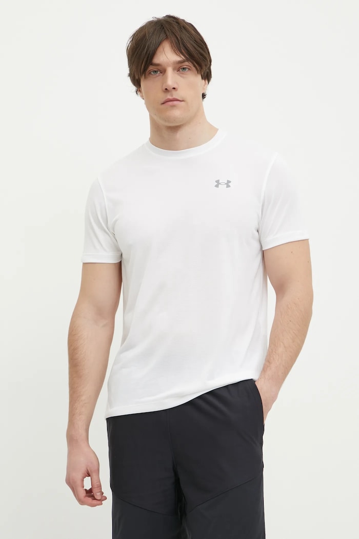 Majica kratkih rukava za trčanje Under Armour Launch bez uzorka bijela 1382582