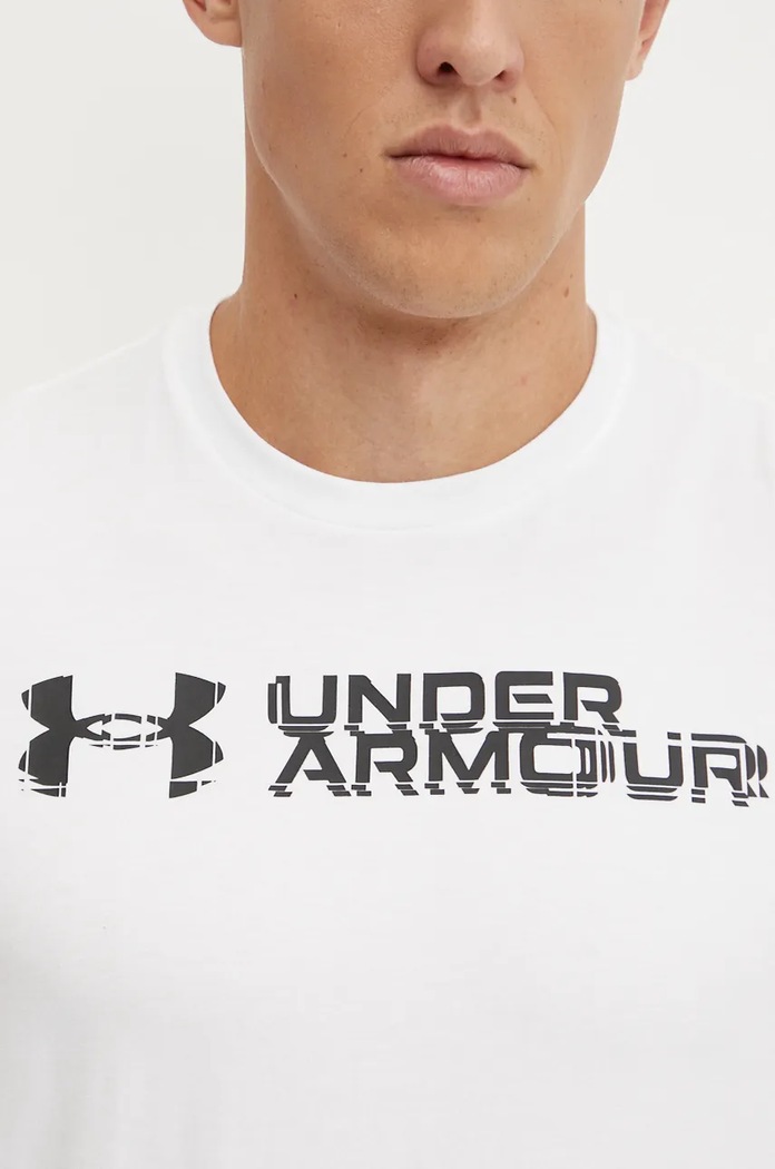 Тениска Under Armour SLICED WORDMARK 1386807 бял