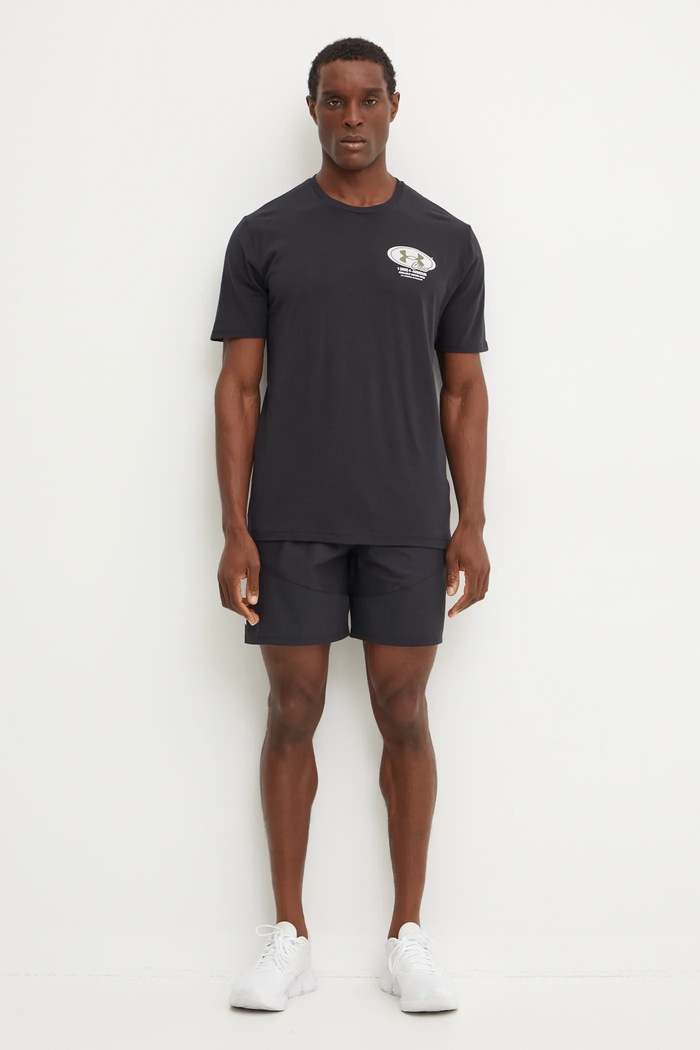 Športové tričko Under Armour Grounds Crew 1387718 čierna AW24
