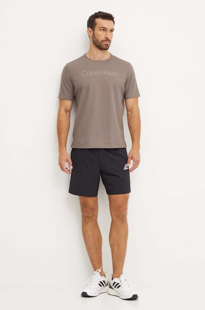 Majica kratkih rukava za trening Calvin Klein Performance 00GMF4K124 smeđa AW24