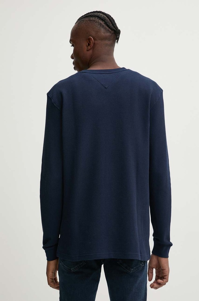 Oblečení Tričko s dlouhým rukávem Tommy Jeans DM0DM19216 námořnická modř