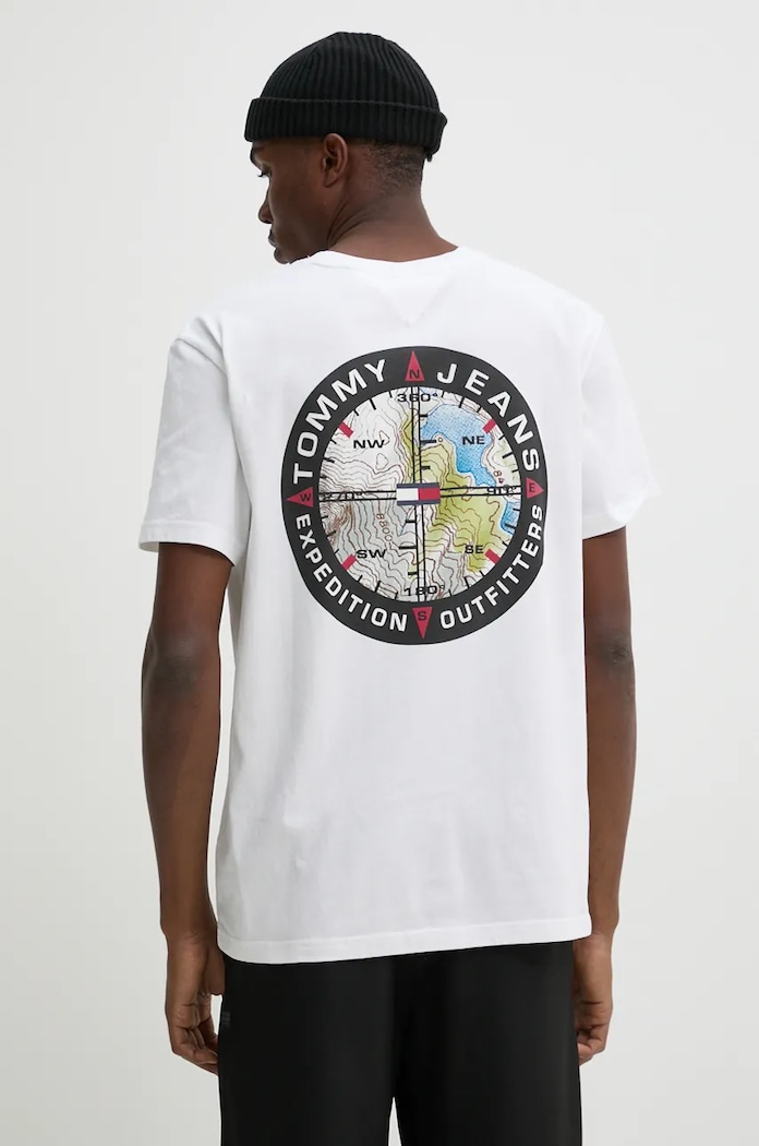 Odzież Tommy Jeans t-shirt bawełniany DM0DM19702 biały