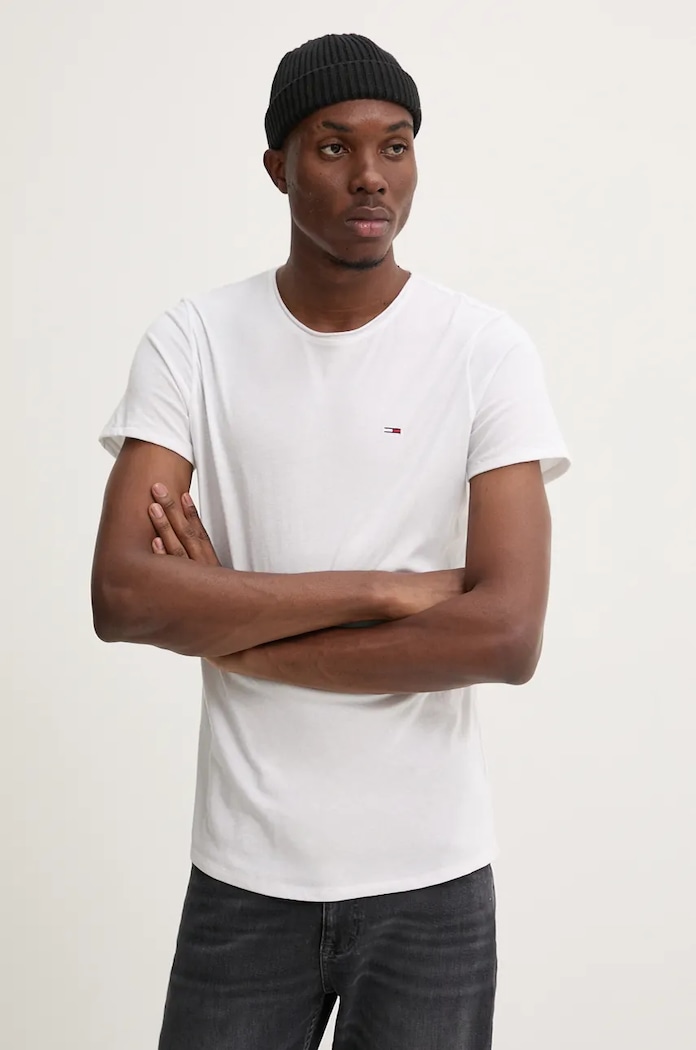 Tričko Tommy Jeans 2-pak jednofarebný čierna DM0DM19711