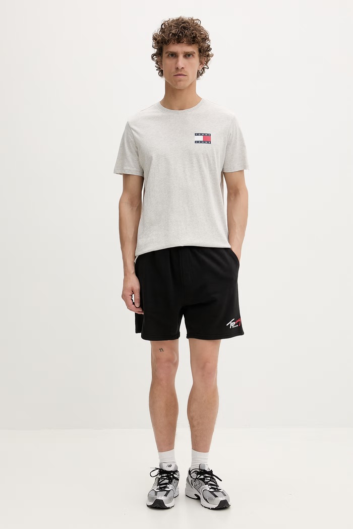 Tommy Jeans tričko pánske bavlnené DM0DM20740 sivá AA00