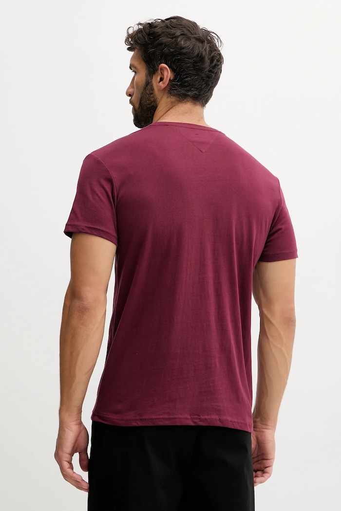 Tommy Jeans тениска мъжка от памук DM0DM20740 бордо AA00