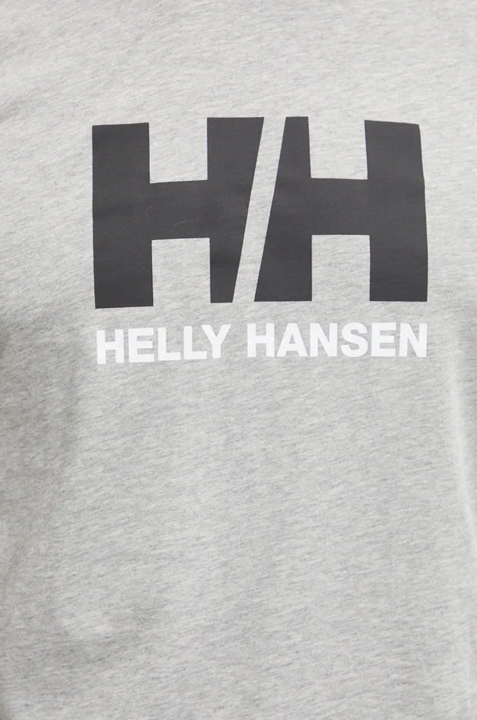 Bavlněné tričko Helly Hansen HH LOGO šedá 30396