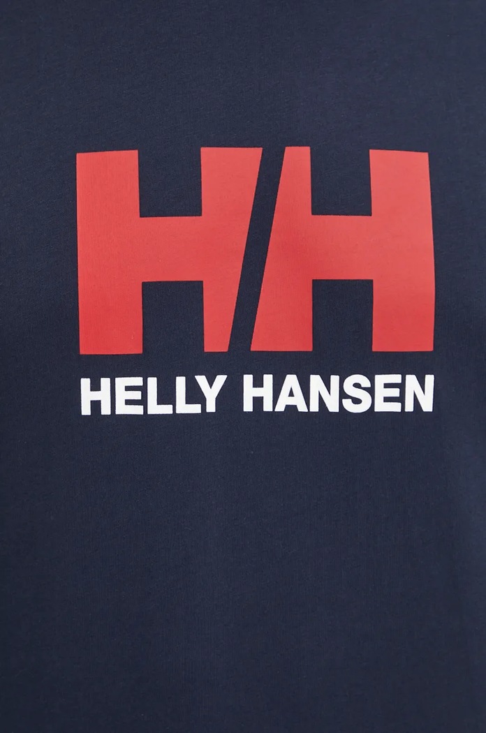 Bavlněné tričko Helly Hansen HH LOGO Helly Hansen námořnická modř 30396