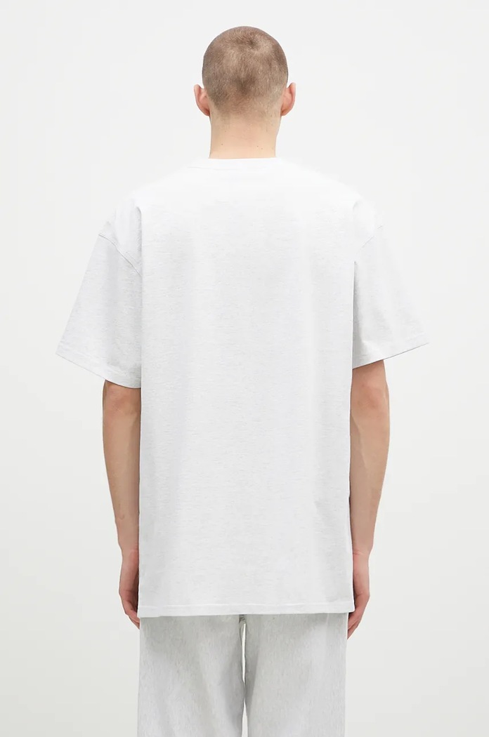 Oblečení Bavlněné tričko Carhartt WIP S/S American Script I029956.482XX šedá