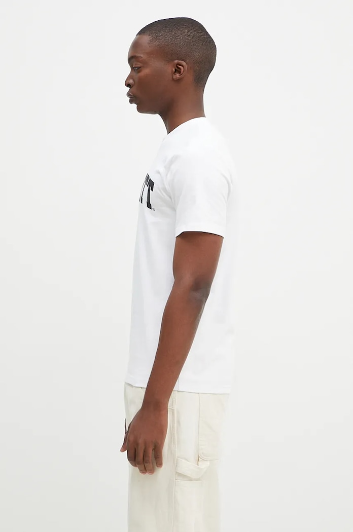Carhartt WIP t-shirt ανδρικό βαμβακερό I034851.00AXX λευκό AW24