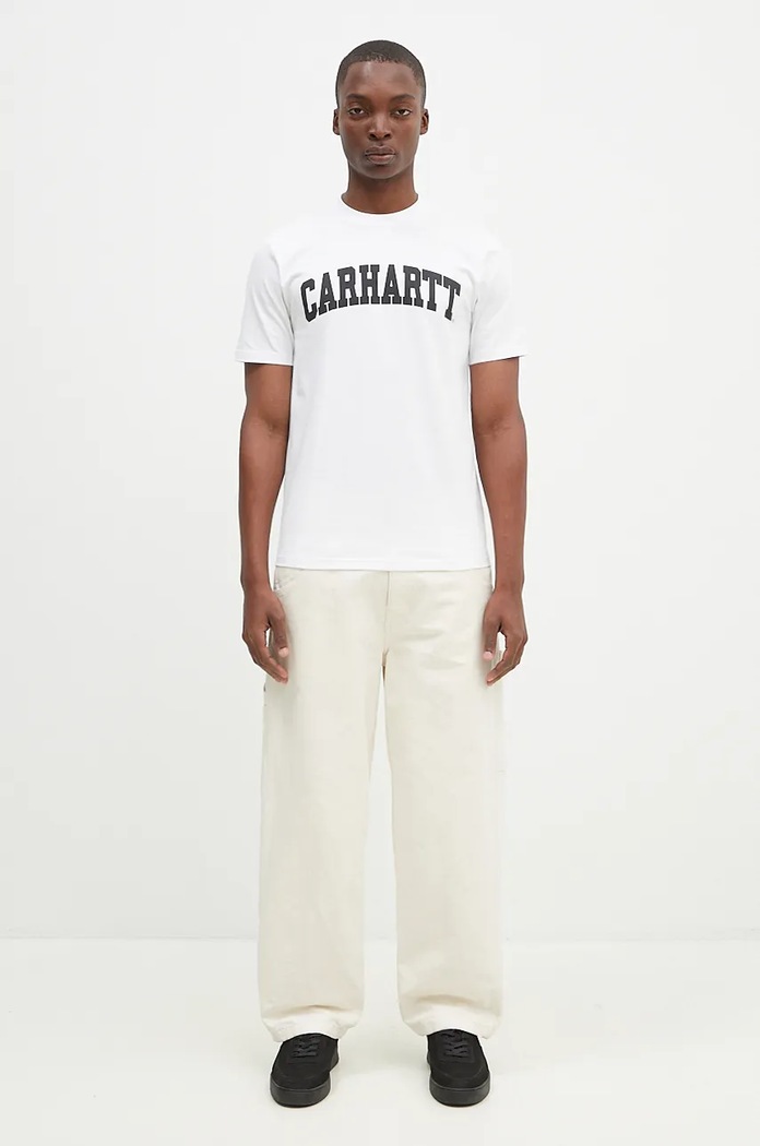 Carhartt WIP t-shirt ανδρικό βαμβακερό I034851.00AXX λευκό