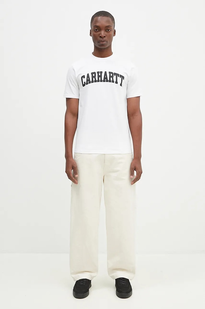 Carhartt WIP t-shirt ανδρικό βαμβακερό I034851.00AXX λευκό