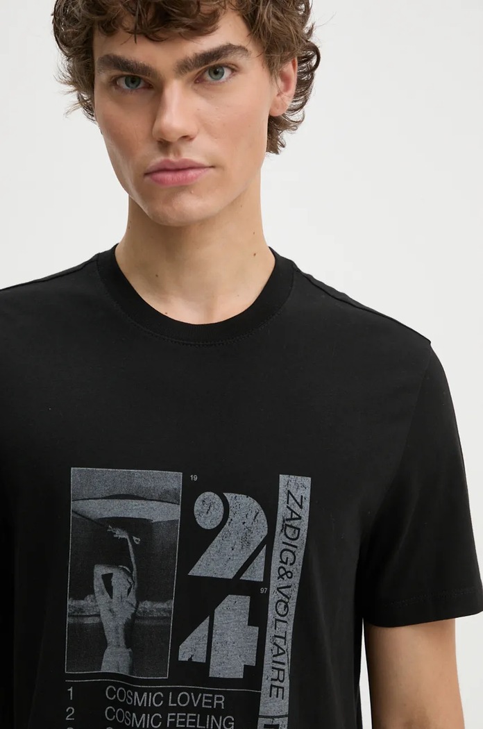 Bavlněné tričko ZADIG&VOLTAIRE černá JMTS00657