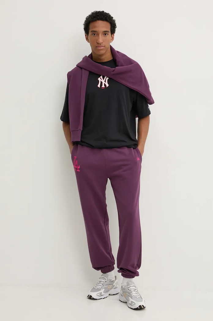 Bavlněné tričko New Era NEW YORK YANKEES 60564764 námořnická modř AW24