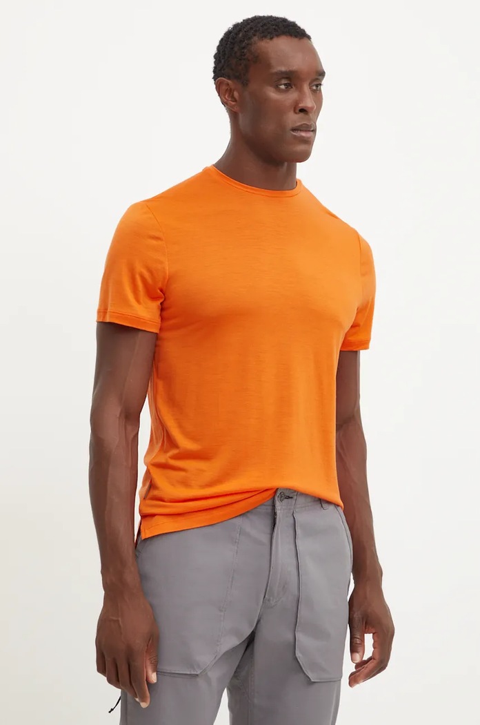 Sportovní triko Icebreaker Merino 125 Cool-Lite Sphere III hladký oranžová IB0A56ZM05N1