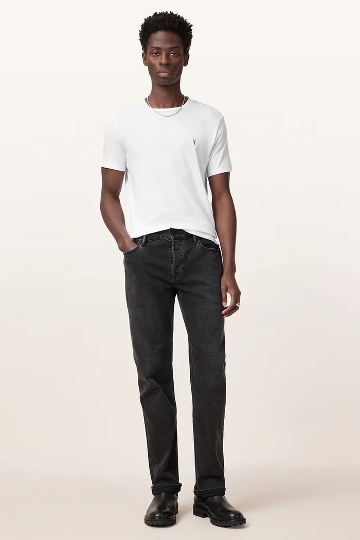 Odzież AllSaints T-shirt basic męski bawełniany M028JB biały