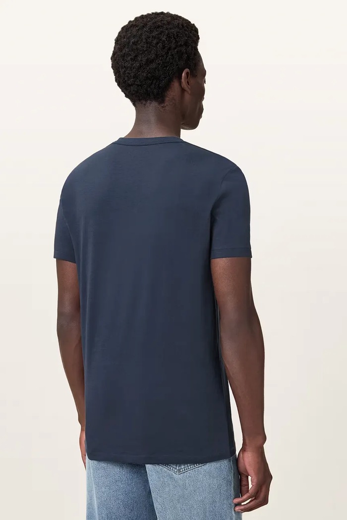 AllSaints T-shirt basic męski bawełniany M028JB granatowy AW25