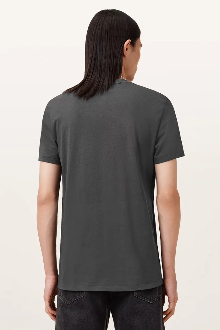 AllSaints T-shirt basic męski bawełniany M028JB szary AW25