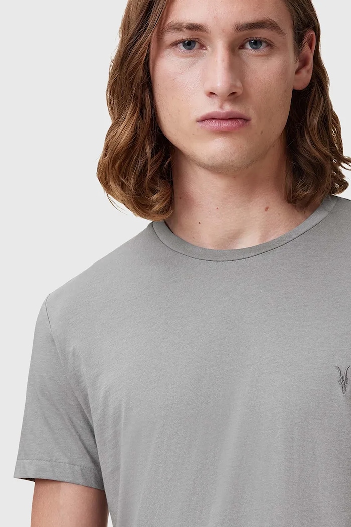Pamučna majica AllSaints TONIC M028JB siva AW25