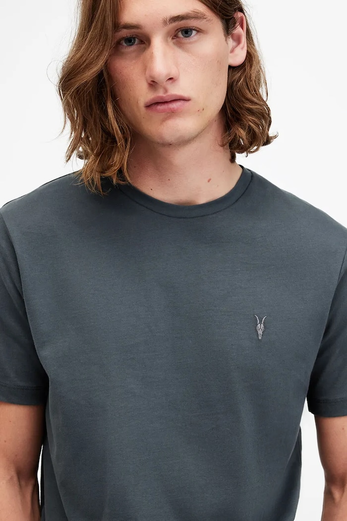 AllSaints t-shirt bawełniany BRACE M030JB granatowy AA00