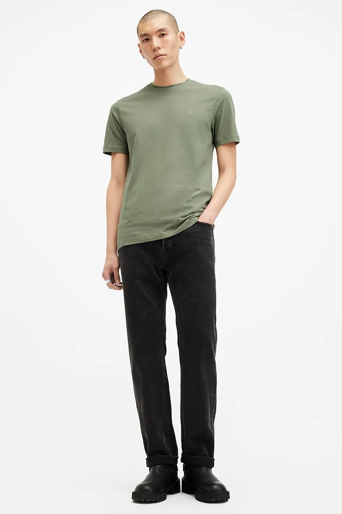 Pamučna majica AllSaints BRACE zelena M030JB