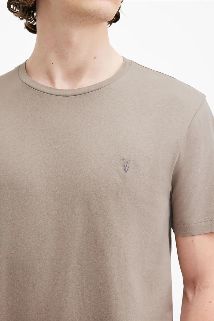 Bavlnené tričko AllSaints BRACE sivá M030JB