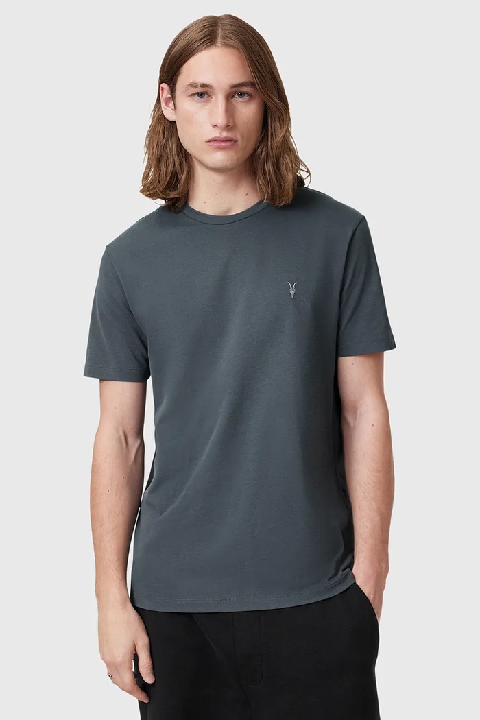 Pamučna majica AllSaints BRACE 3-pack M031JB plava AA00
