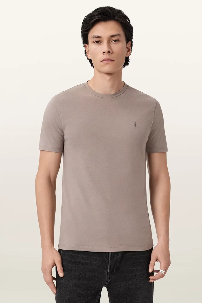 AllSaints Βαμβακερό μπλουζάκι AllSaints BRACE 3-pack M031JB μπεζ AA00