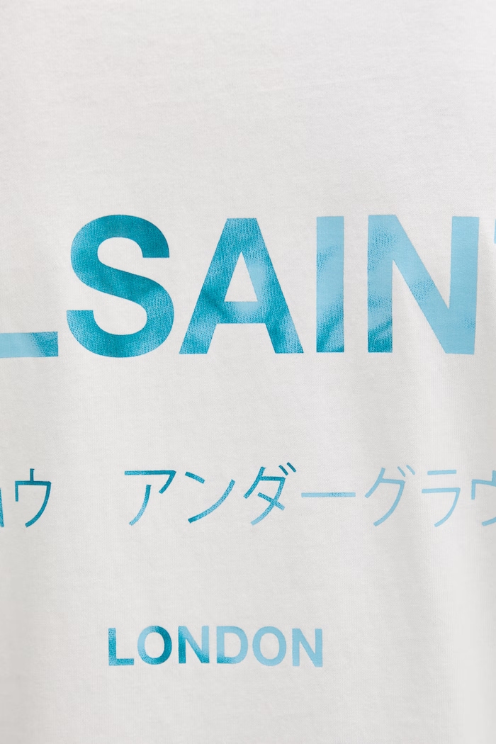 AllSaints oversize tričko pánske bavlnené M071PB béžová