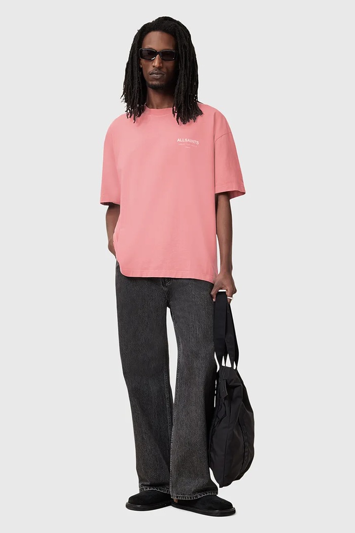 AllSaints футболка оверсайз для мужчин из хлопка M071PB