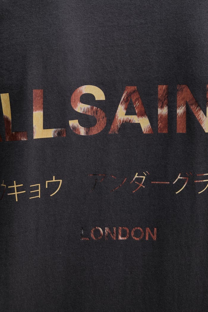AllSaints oversize tričko pánske bavlnené M071PB čierna