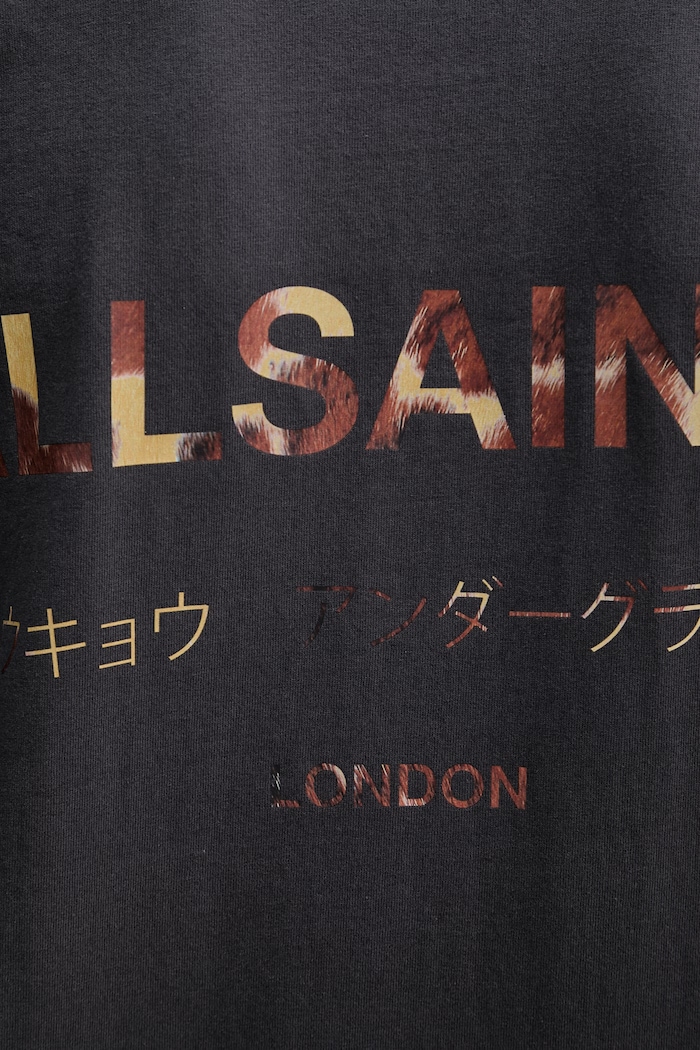 AllSaints oversize tričko pánske bavlnené M071PB čierna