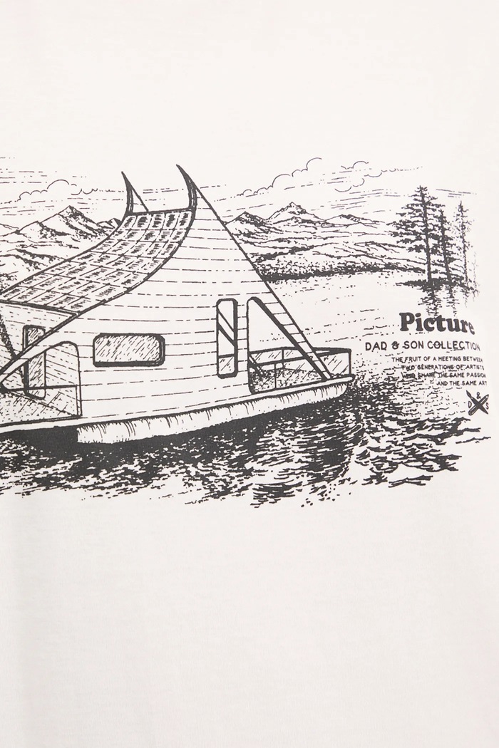 Bombažna kratka majica Picture D&S Boathouse MTS1190 bež