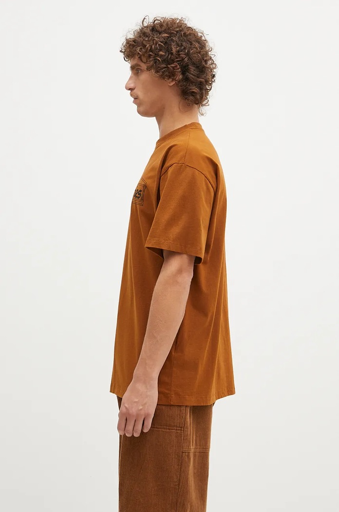 Aries Cotton t-shirt Temple SS Tee AR6000002 brown AW24