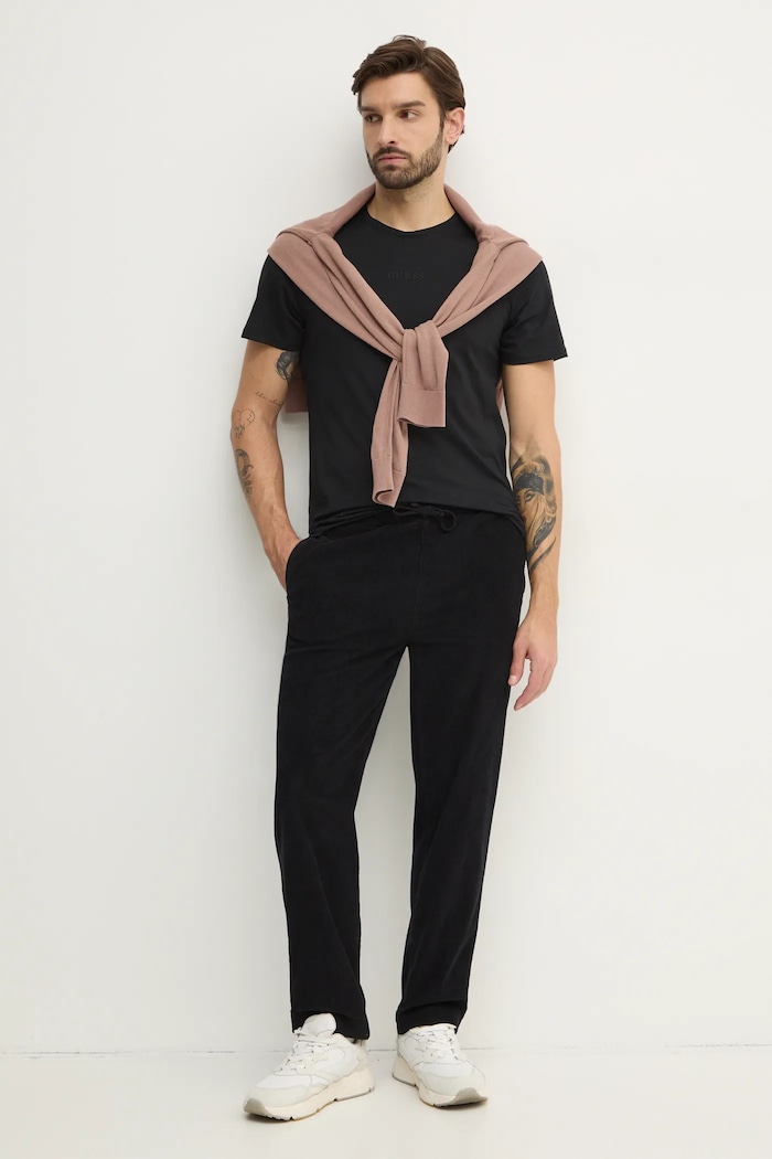 Bavlnené tričko Guess M4GP39.K7HD0 čierna AW25