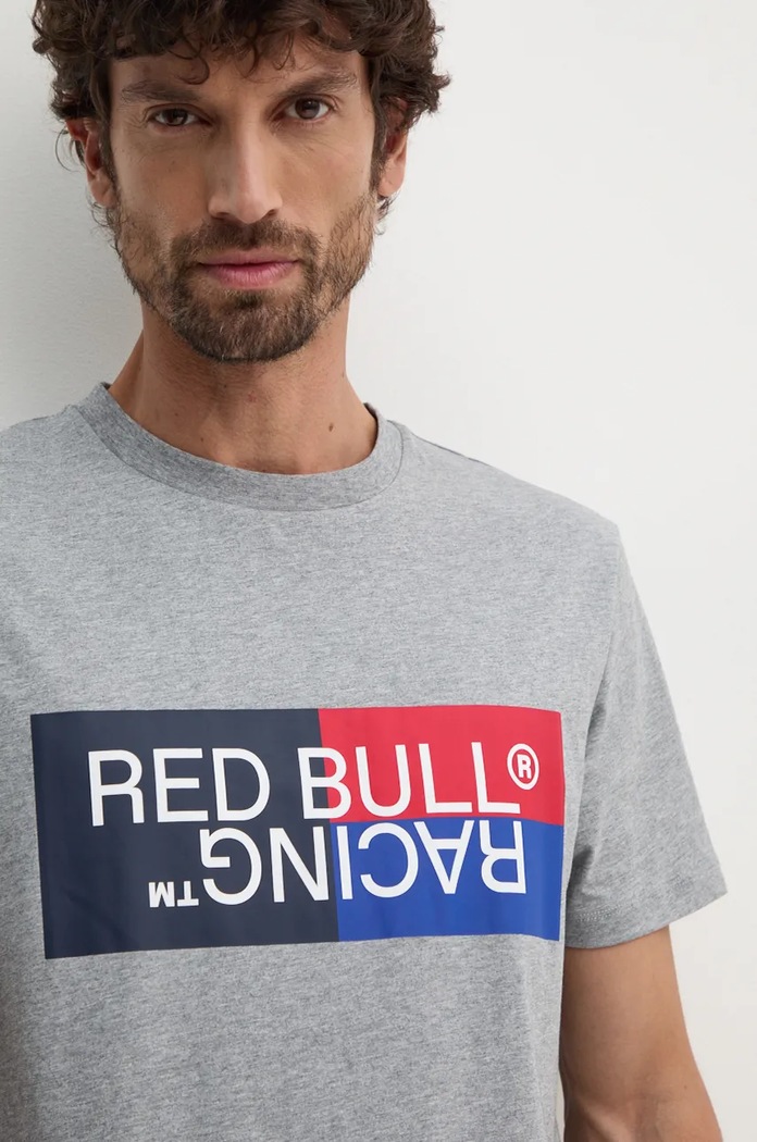 Red Bull Racing x Pepe Jeans t-shirt bawełniany nadruk szary RM500001