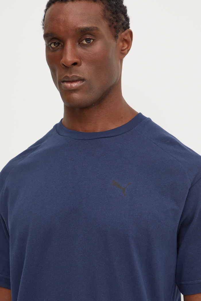Puma tricou din bumbac bleumarin 681991