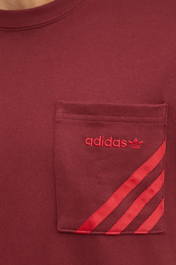Μπλουζάκι adidas Originals IX9606 μπορντό