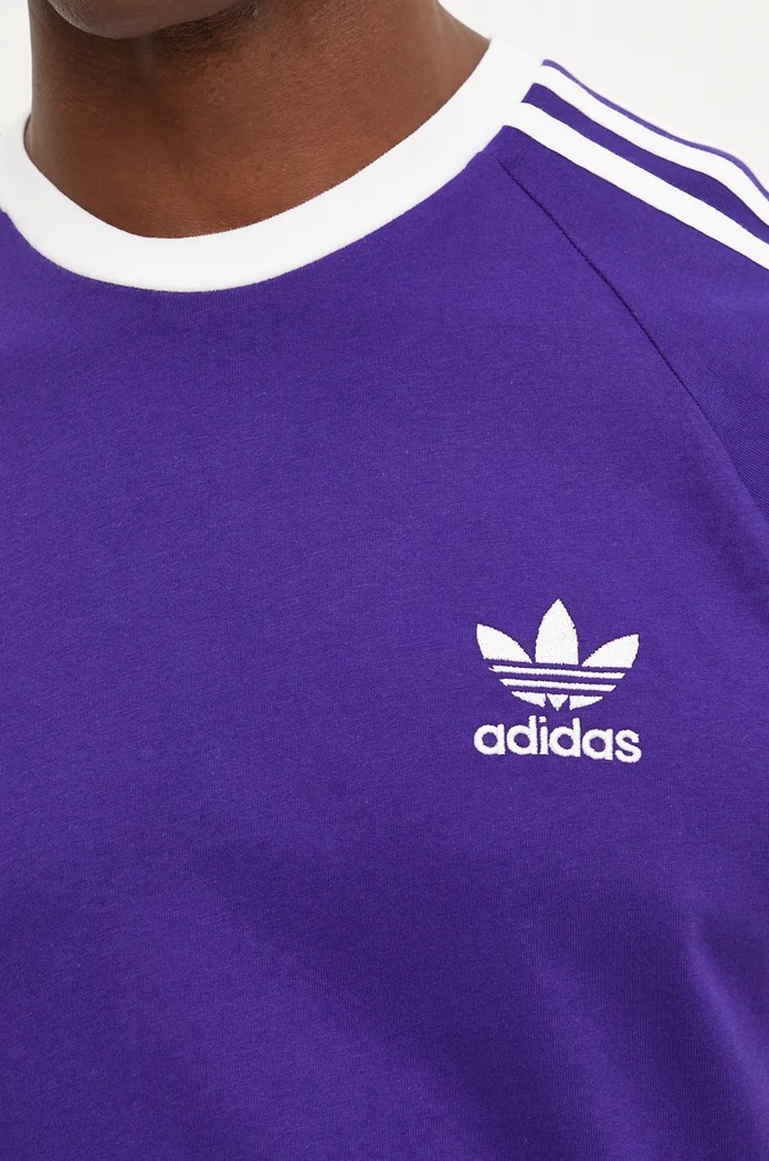 Βαμβακερό μπλουζάκι adidas Originals IZ2369 μωβ