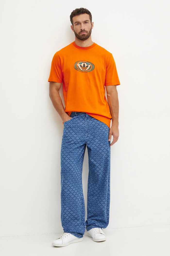 Pamučna majica adidas Originals JM0480 narančasta AW24