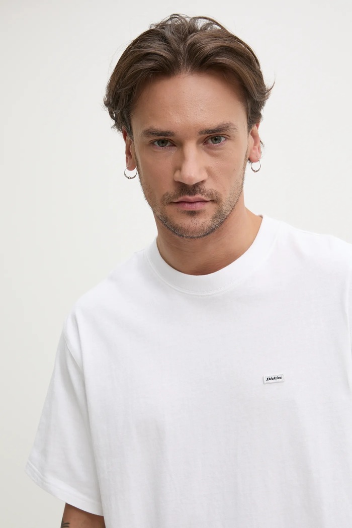 Bavlnené tričko Dickies Clancy Heavyweight Tee biela DK0A4Z4L