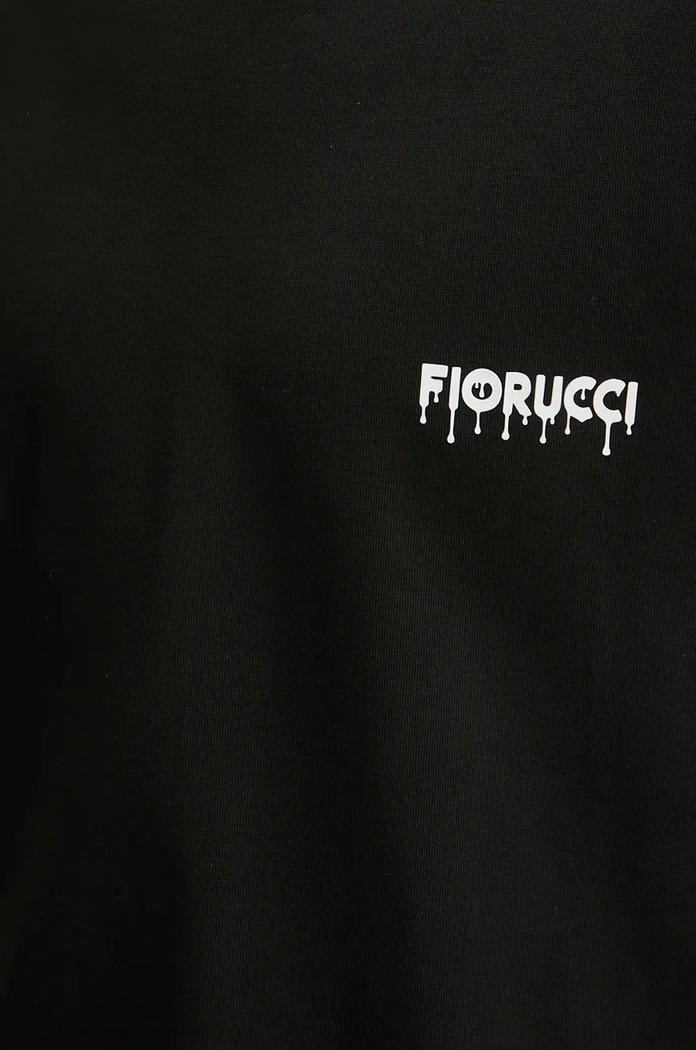 Памучна тениска Fiorucci M01FPTSH103CJ01BK01 черен