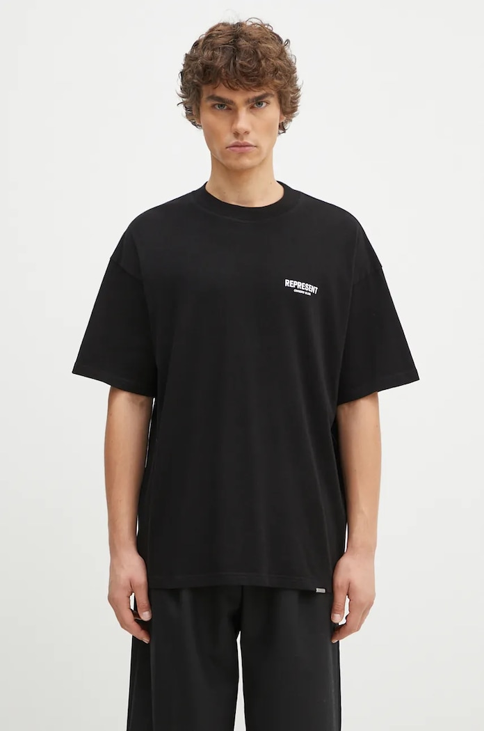 Ρούχα Βαμβακερό μπλουζάκι Represent Represent Owners Club OCM41114.001 μαύρο