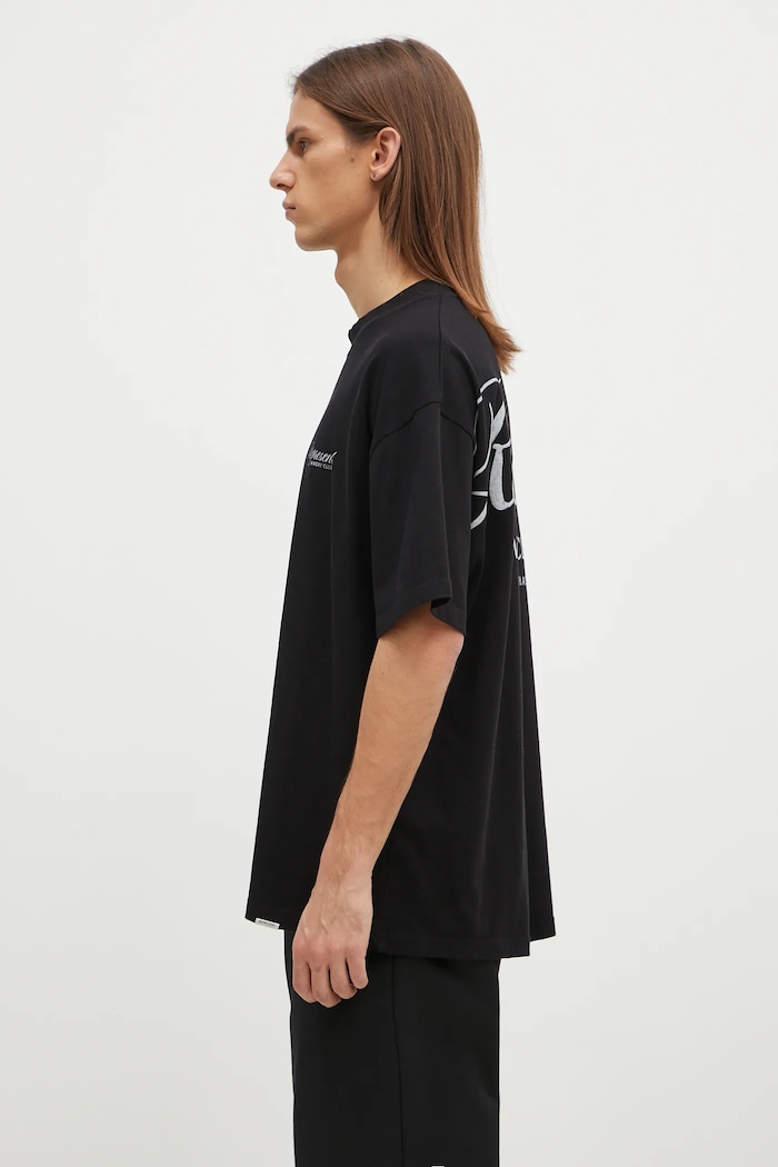 Represent tricou din bumbac Represent Owners Club Script OCM41201.001 negru SS25