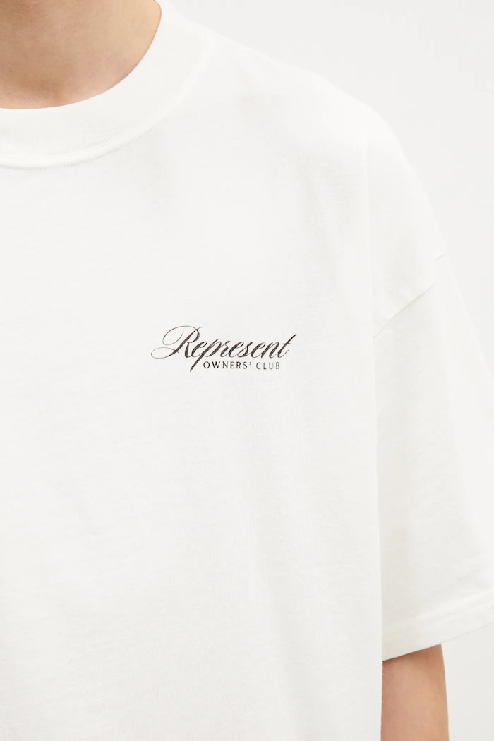 Хлопковая футболка Represent Represent Owners Club Script белый OCM41201.072