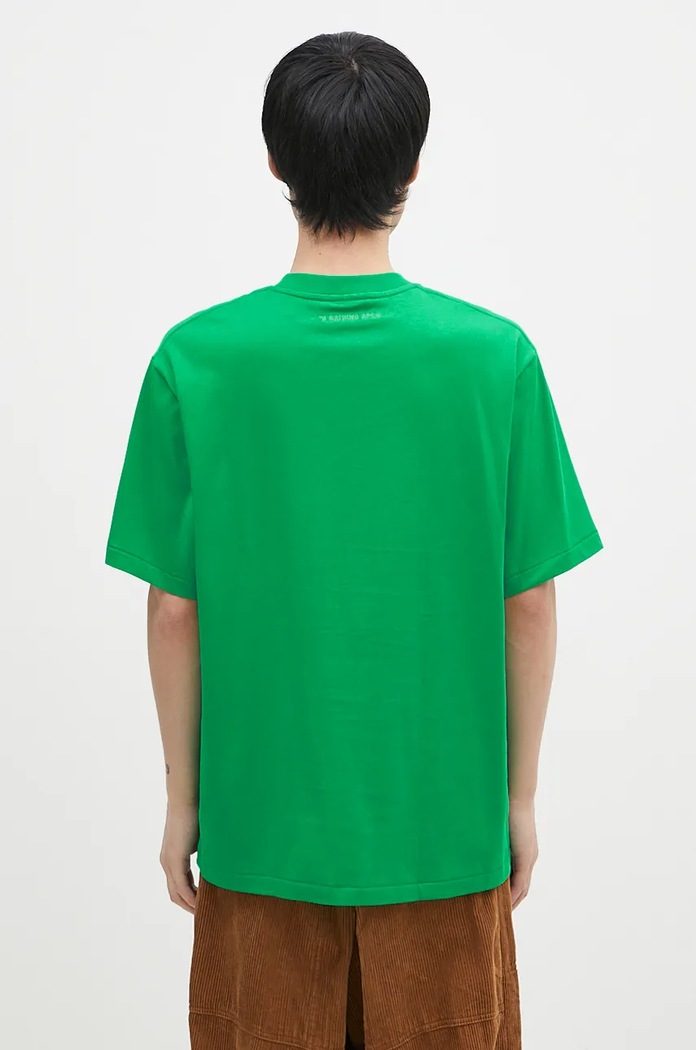 Clothing A Bathing Ape cotton t-shirt ONE POINT RELAXED FIT TEE 1K80110345 green