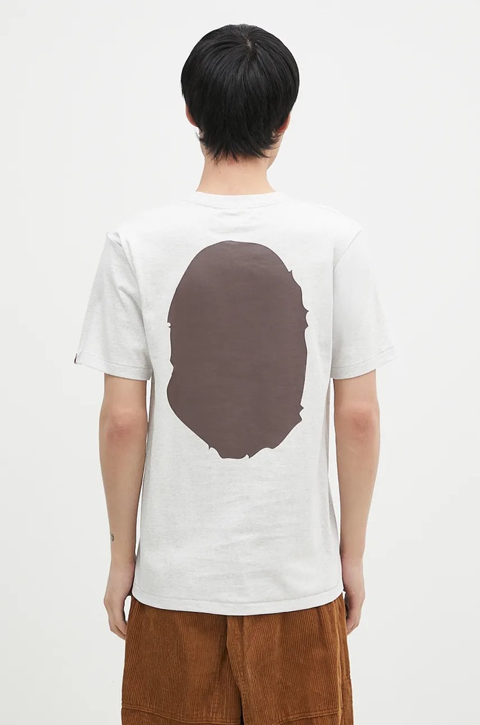 Oblečení A Bathing Ape Bavlněné tričko A Bathing Ape BIG APE HEAD TEE 1K80110002 šedá
