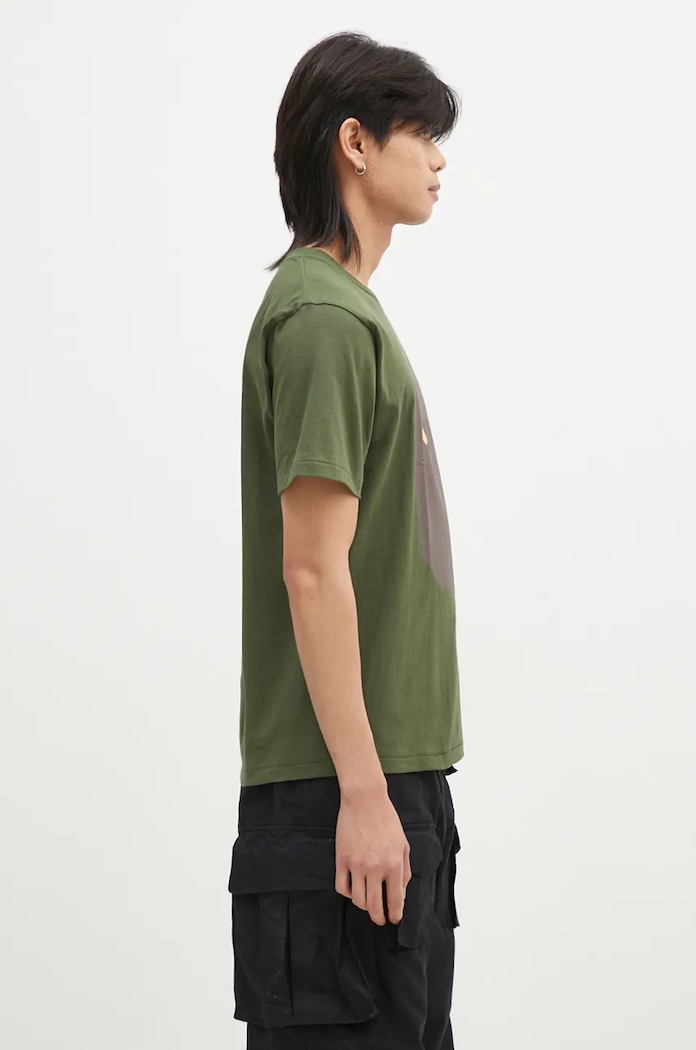 A Bathing Ape cotton t-shirt BIG APE HEAD TEE 1K80110002 green AW24
