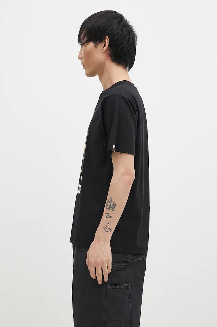 A Bathing Ape cotton t-shirt 1ST CAMO BY BATHING APE TEE 1K80110012 black AW24